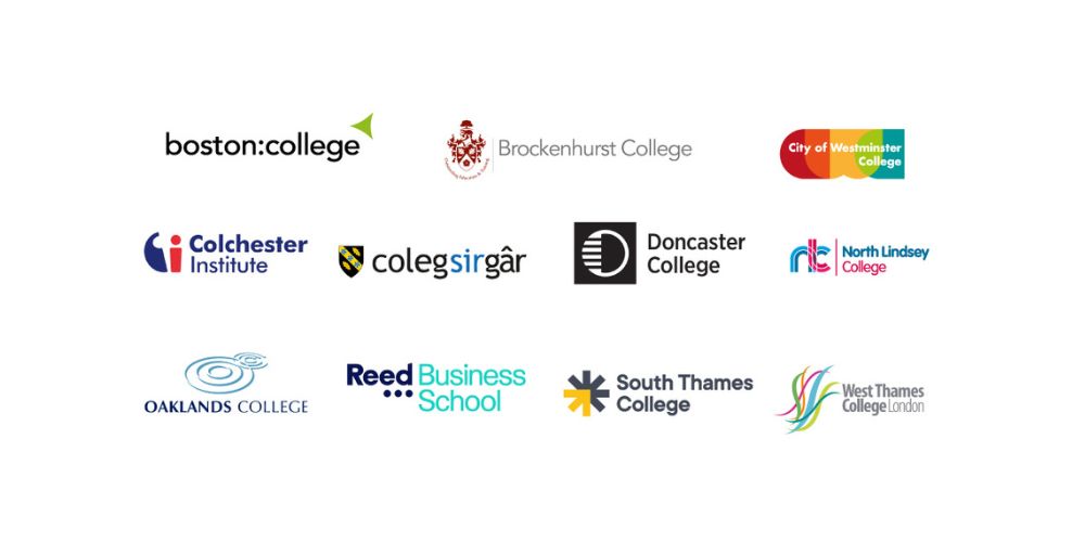 A collage of the many colleges Mindful Education had formed a partnership with in the year of 2022.